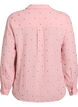 Long-sleeved blouse in cotton muslin with embroidered motifs, Rose, Packshot image number 1