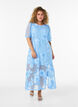 Mesh dress with floral appliqu&eacute;s, Light Blue, Model image number 0