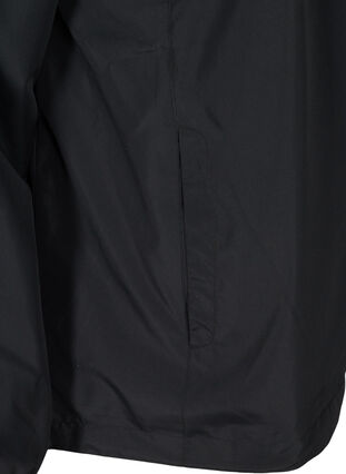 Short jacket with a zip and hood, Black, Packshot image number 3