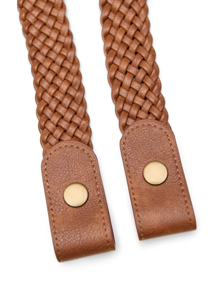 Braided elastic belt, Brown, Packshot image number 2