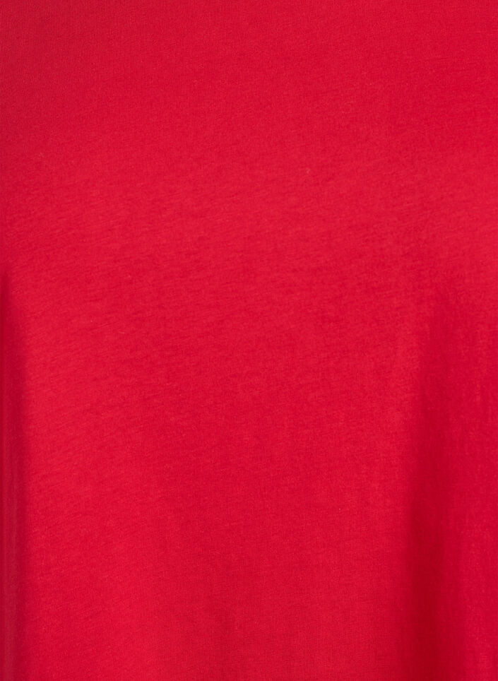 Short sleeved cotton blend t-shirt, Red, Packshot image number 2