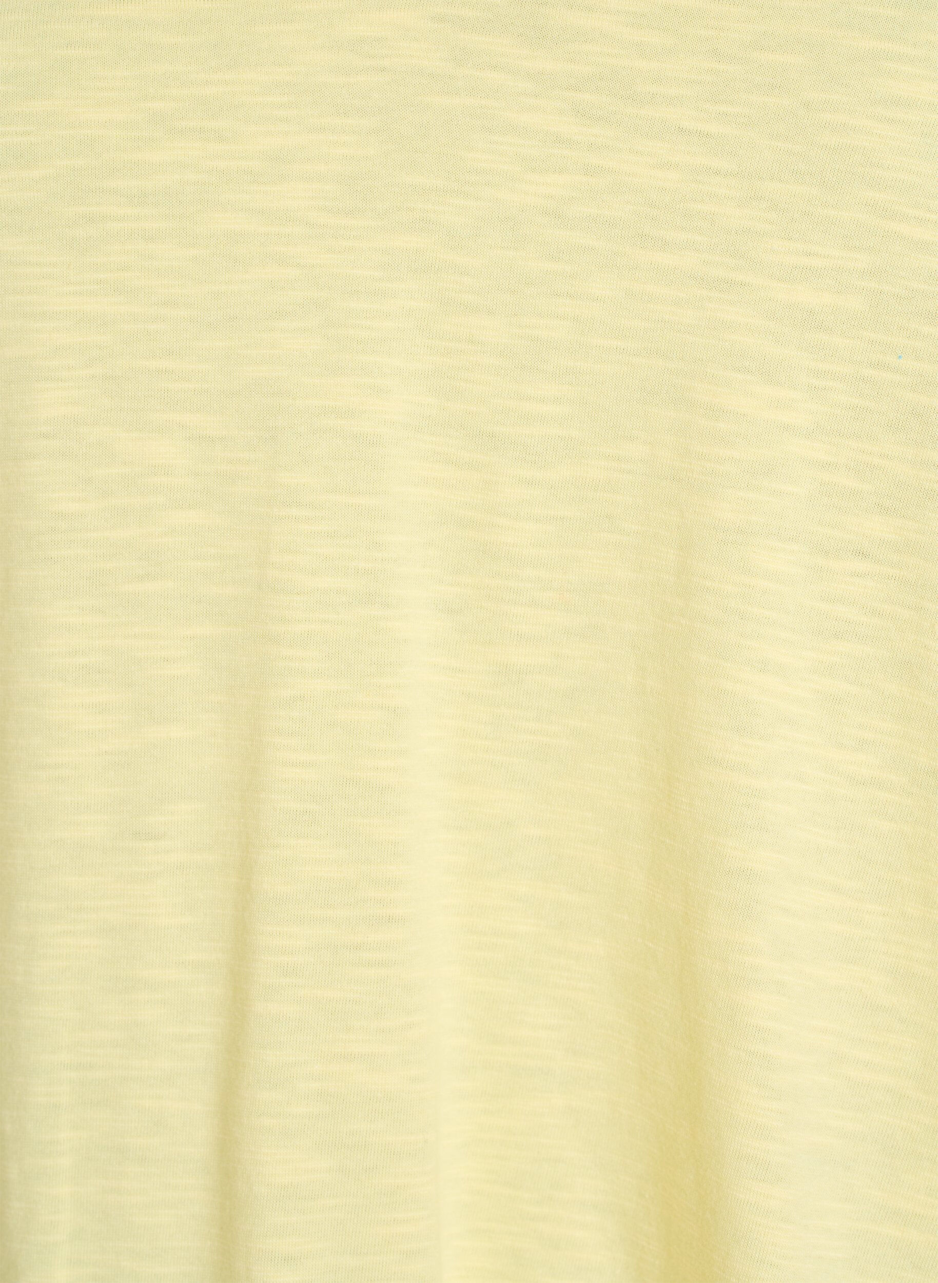 Zizzifashion Short-sleeved basic t-shirt with v-neck, Yellow, Packshot image number 2