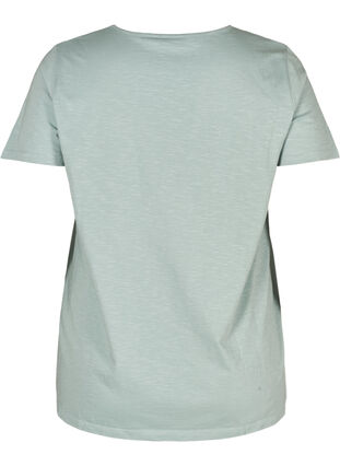 Short-sleeved t-shirt with broderie anglaise, Gray mist, Packshot image number 1