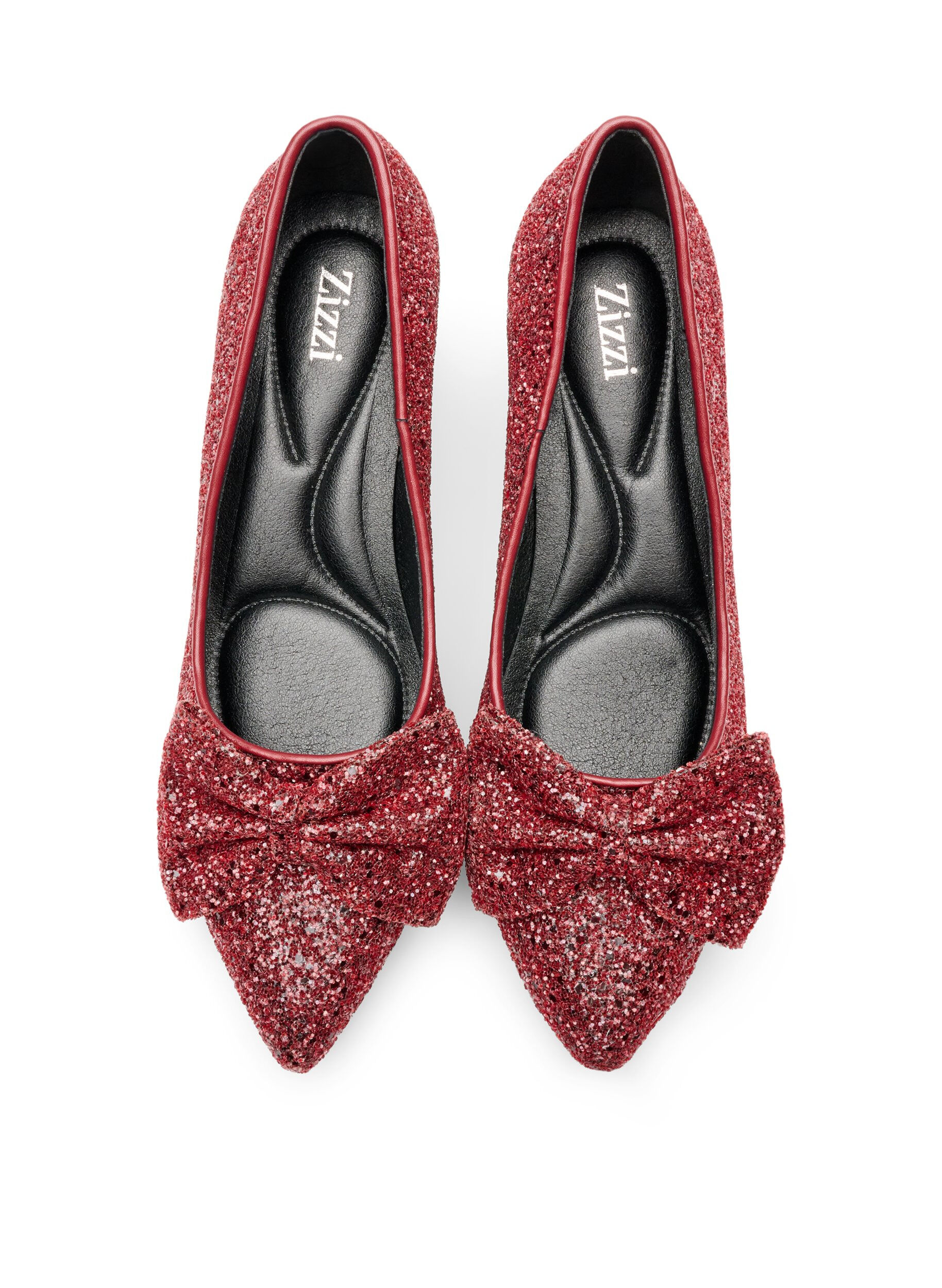 ZizzifashionGlitter pump with bow, Red, Packshot image number 2