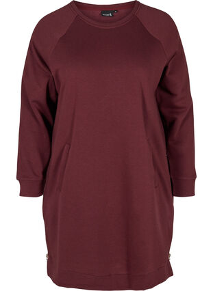 Sweat dress with pockets and slits, Port Royal, Packshot image number 0