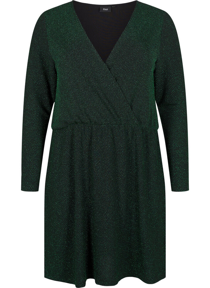 Glitter dress with zigzag pattern, Scarab ZigZagShimmer, Packshot image number 0