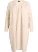 Long, open cardigan with pockets, Beige, Packshot image number 0