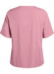 FLASH - Short-sleeved woven blouse with round neck, Rose, Packshot image number 1