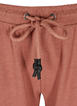Marled sweatpants with pockets, Cognac Melange, Packshot image number 2