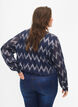 Printed blouse with v-neckline, Blue, Model image number 2