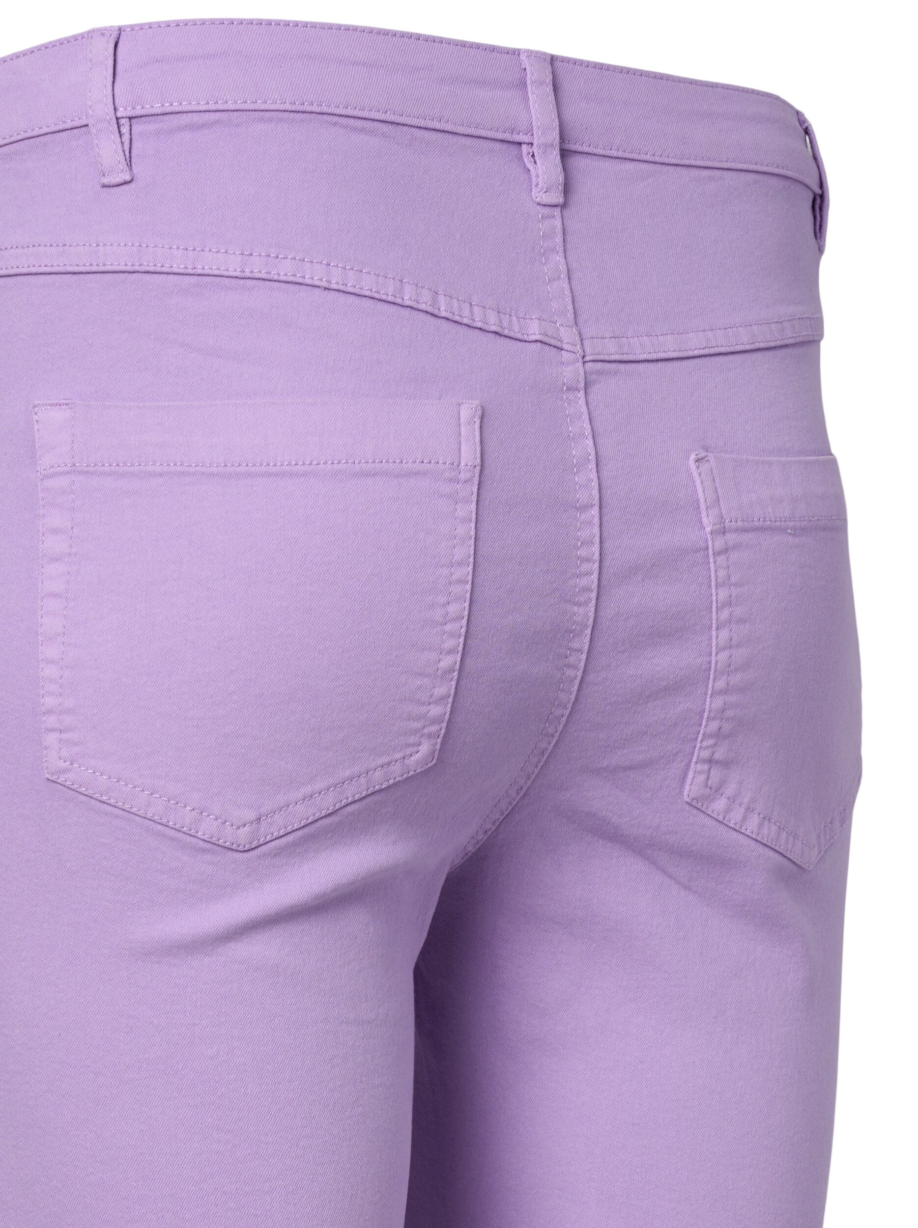 Zizzifashion High waisted Amy jeans with super slim fit, Lavender, Packshot image number 3