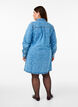 Denim dress with heart pattern, Blue, Model image number 2