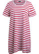 Striped jersey dress with short sleeves, Red, Packshot image number 0