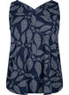 Printed top with V-neck, Navy B. w. Dot Leaf, Packshot image number 0