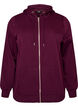 Hooded sweatshirt with a zip and pockets, Purple, Packshot image number 0