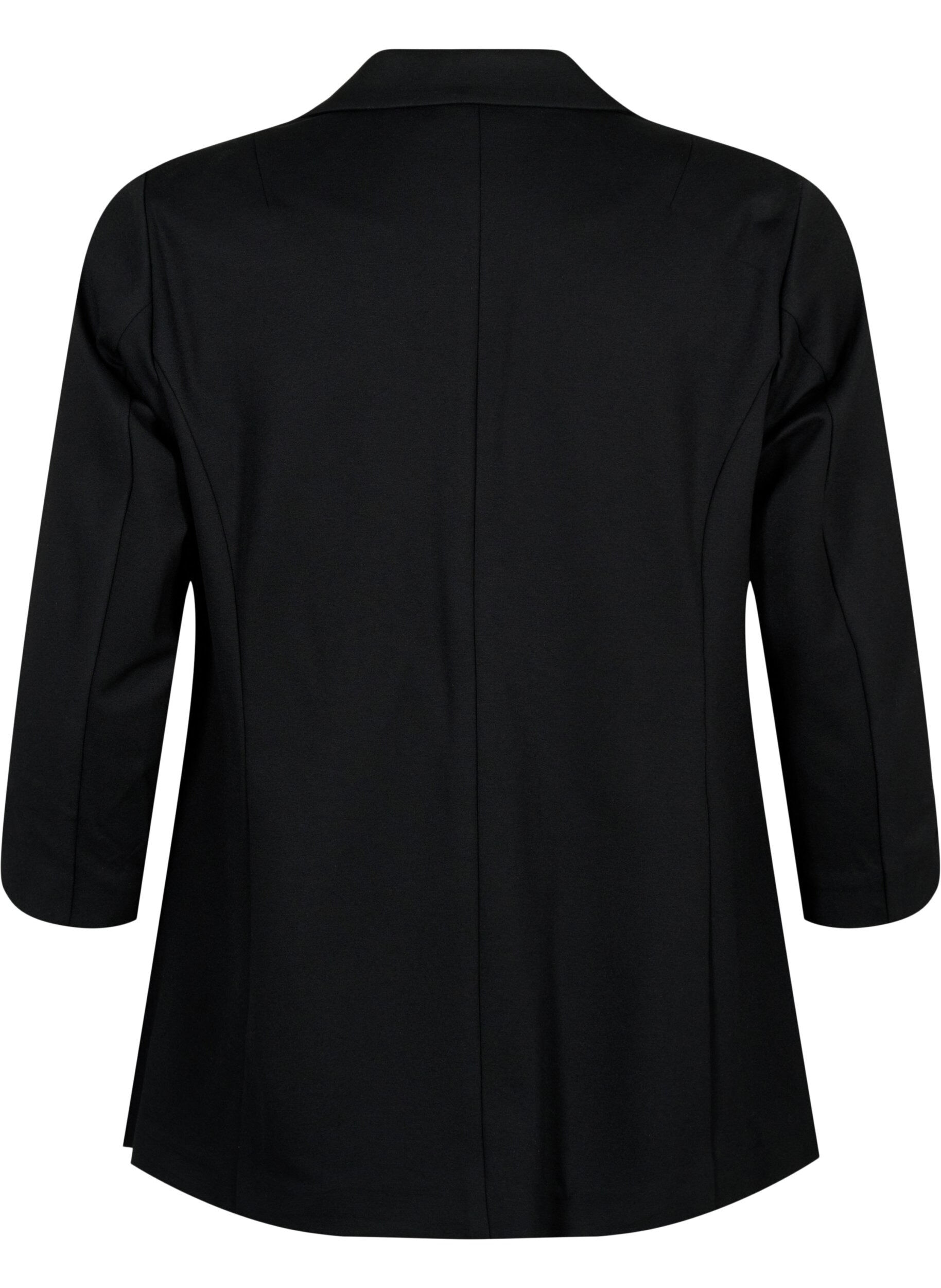 Zizzifashion Blazer with 3/4 sleeves, Black, Packshot image number 1