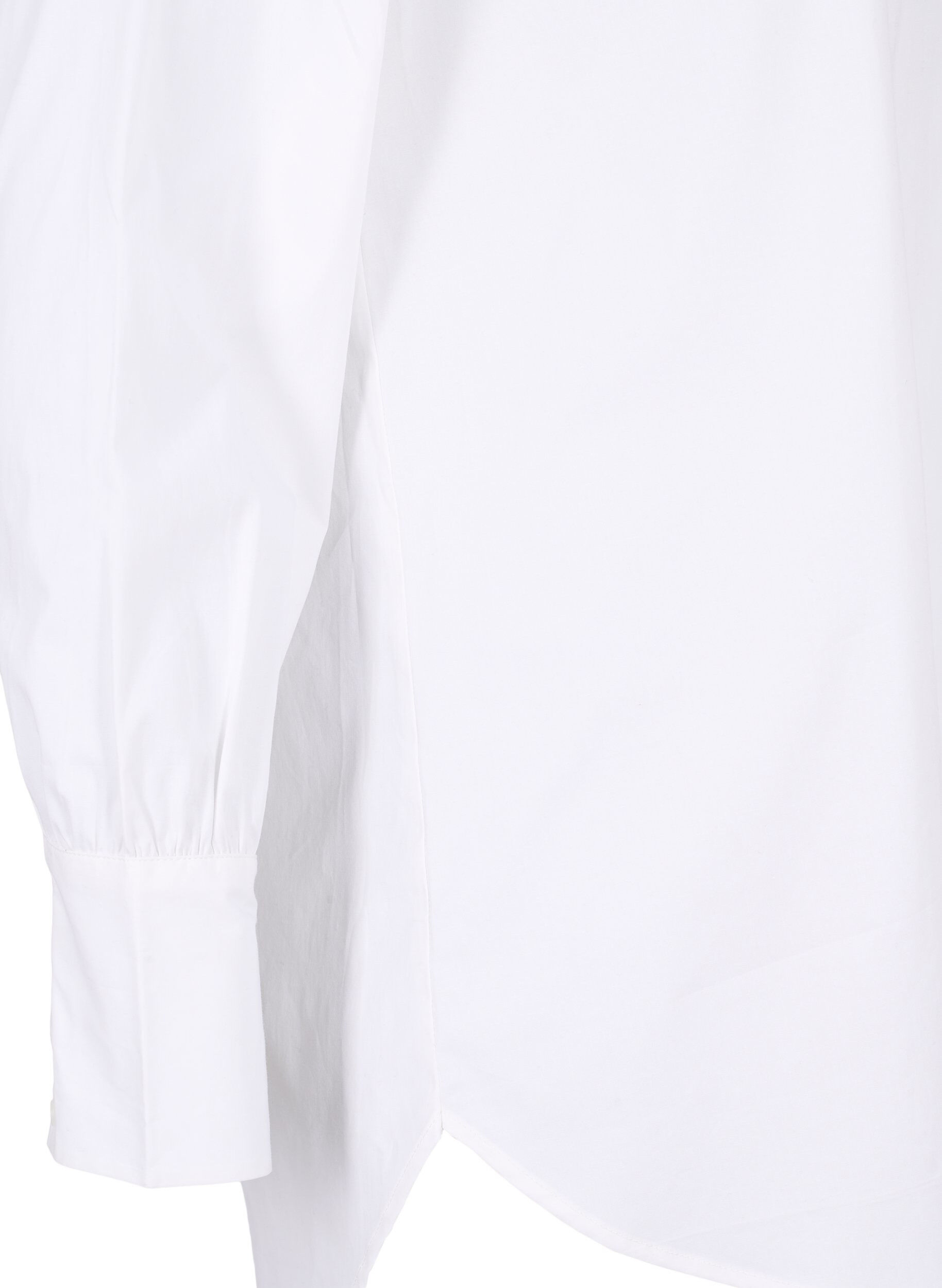 Zizzifashion Long cotton shirt, Bright White, Packshot image number 3