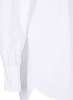Long cotton shirt, Bright White, Packshot image number 3