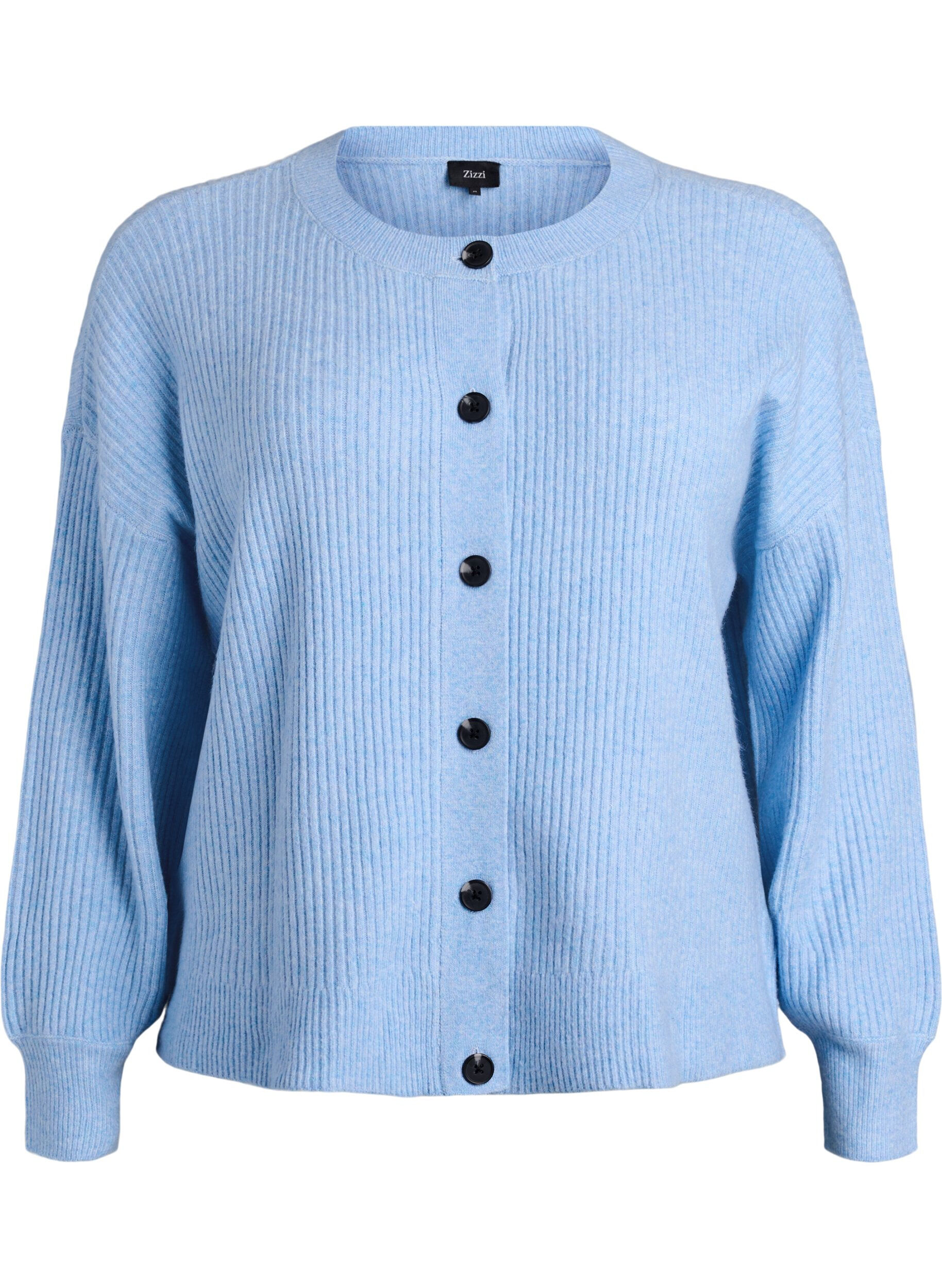 Ribbed cardigan with buttons