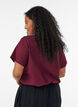 T-shirt with button detail, Dark Bordeaux, Model image number 2