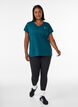 Loose training t-shirt with v-neck, Green, Model image number 1