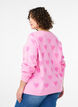 Cardigan with hearts and golden buttons, Pink, Model image number 2