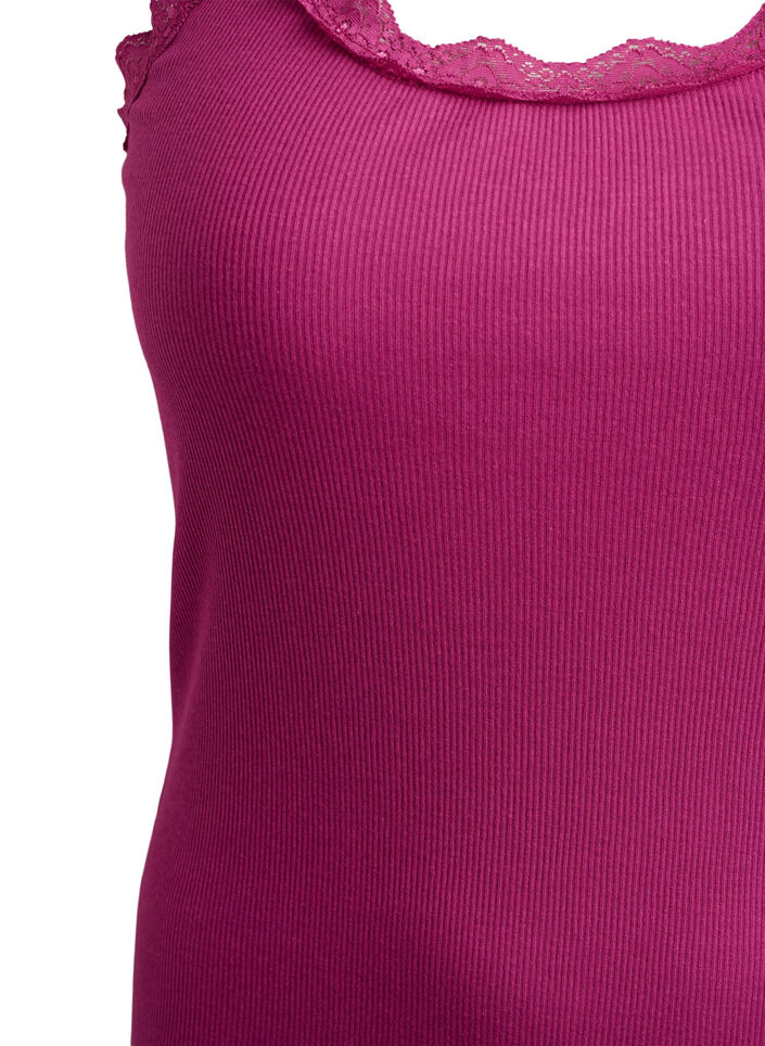 Top with lace trim, Red, Packshot image number 2