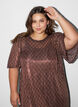 Short sequin dress with a diamond pattern, Brown, Model image number 3