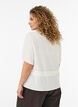 Blouse with texture and a tie-waist, Vanilla, Model image number 2
