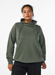 Sweatshirt with high collar and pockets, Green, Model image number 0