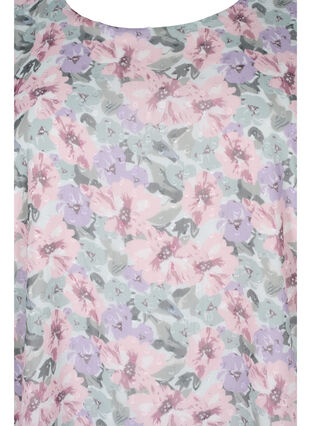 Blouse with floral print and slit on sleeve, Flower AOP, Packshot image number 2