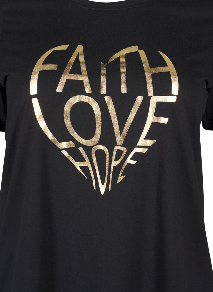 FLASH - T-shirt with motif, Black Gold Faith, Packshot image number 2