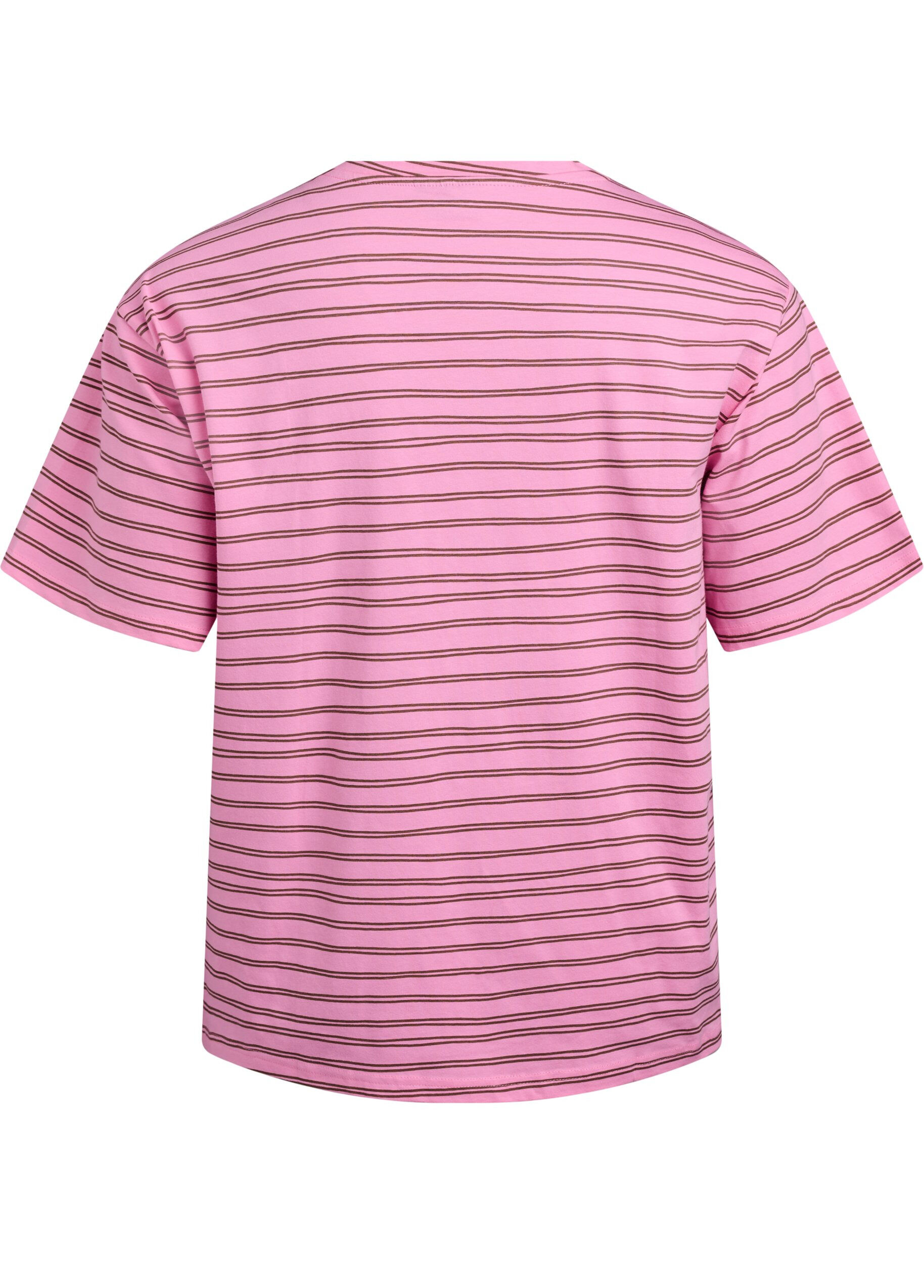 Zizzifashion Striped T-shirt, Pink, Packshot image number 1