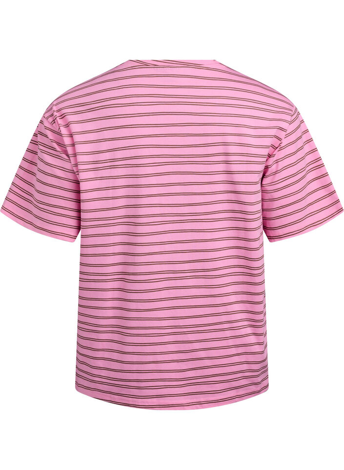 Striped T-shirt, Pink, Packshot image number 1