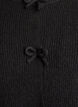 Short-sleeved knit cardigan with bows, Black, Packshot image number 2