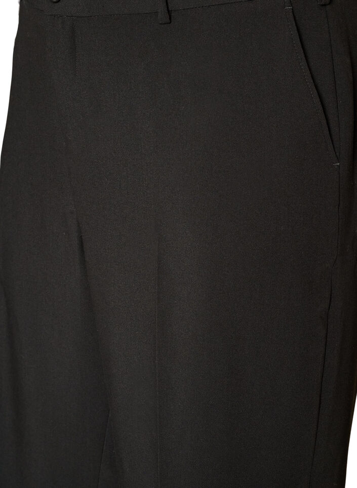 Tailored trousers with wide legs and high waist, Black, Packshot image number 2