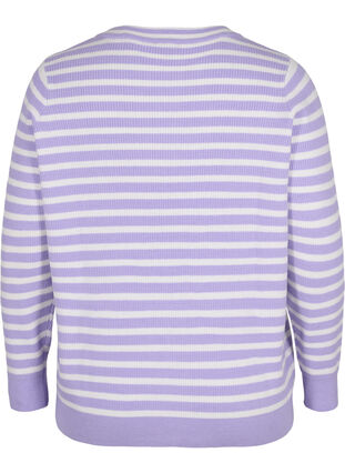 Knitted top in rib, Lavender Comb., Packshot image number 1