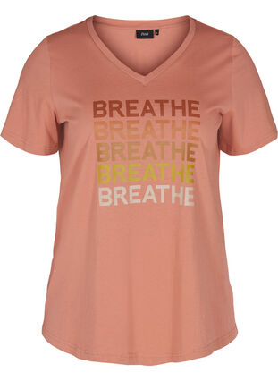 T-shirt with print, Canyon Rose BREATHE , Packshot image number 0