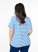Striped T-shirt in organic cotton, Blue, Model image number 2