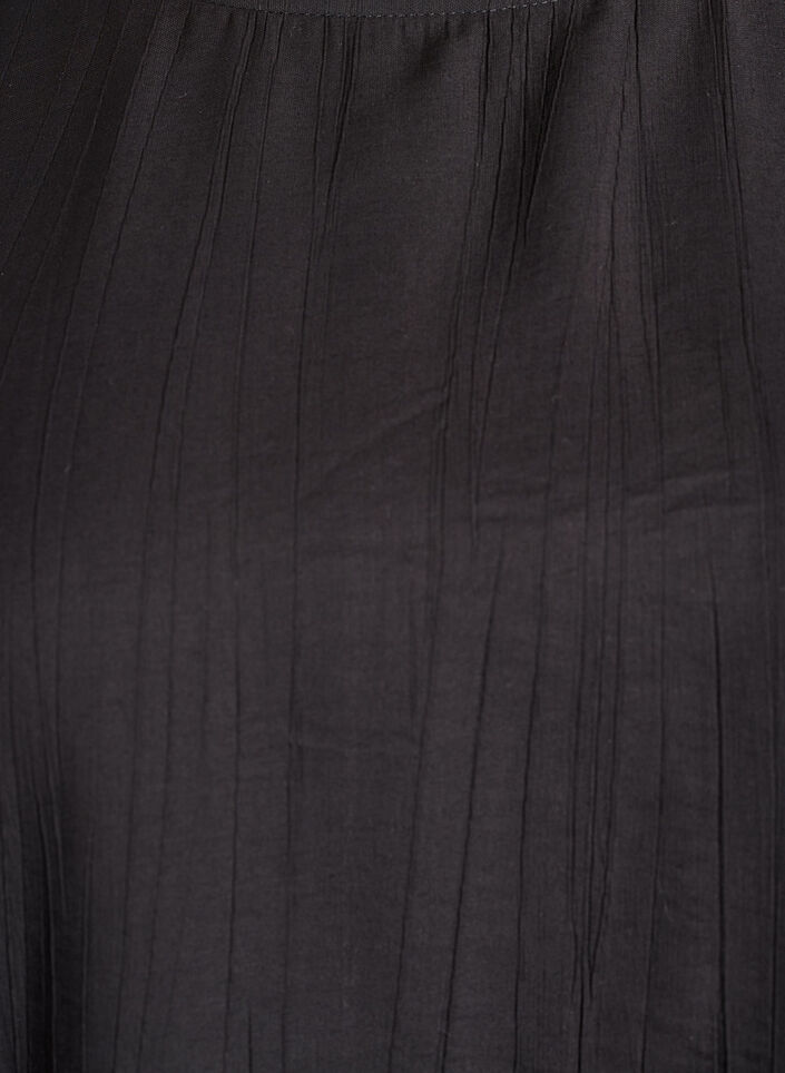 Viscose blouse with 3/4 sleeves and balloon effect, Black, Packshot image number 2