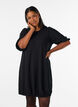 Dress with a balloon shape and structure, Black, Model image number 0