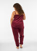 Loose velour trousers, Red, Model image number 2