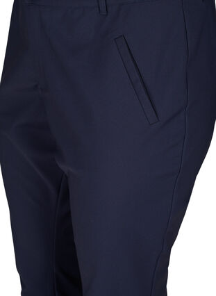 Classic ankle-length trousers with high waist, Night Sky, Packshot image number 2