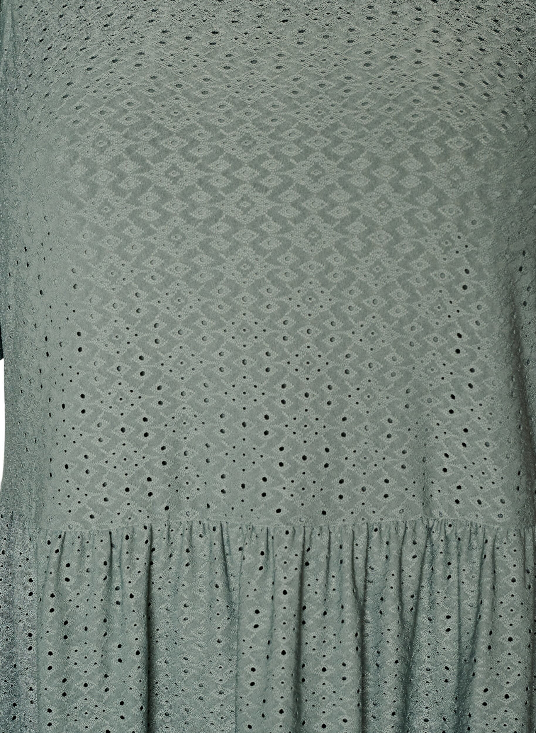 Zizzifashion Short dress with lace pattern and layered skirt, Green, Packshot image number 2