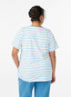 Striped T-shirt in organic cotton, Light Blue, Model image number 2