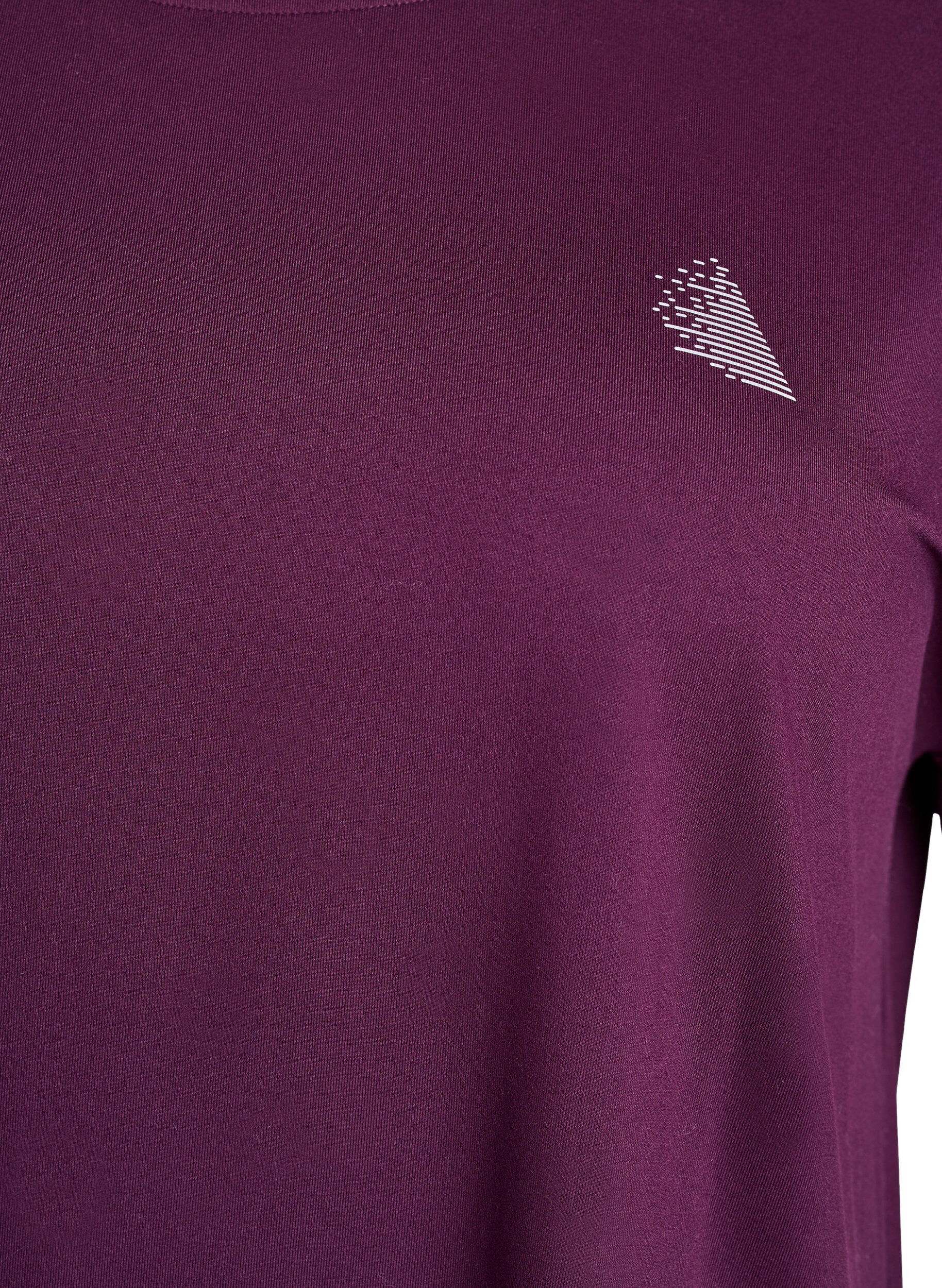 ZizzifashionSolid-coloured training T-shirt, Purple, Packshot image number 2