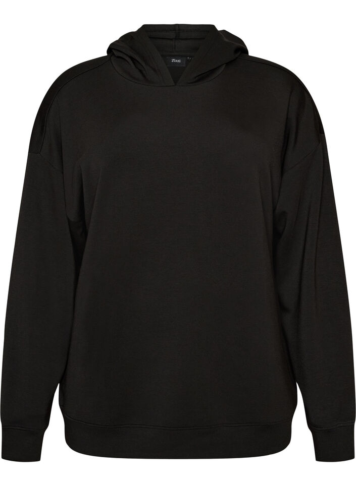 Jersey hoodie, Black, Packshot image number 0