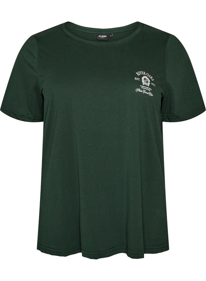 T-shirt with motif, Green, Packshot image number 0