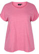 Marled cotton t-shirt, Fandango Pink Mél, Packshot image number 0