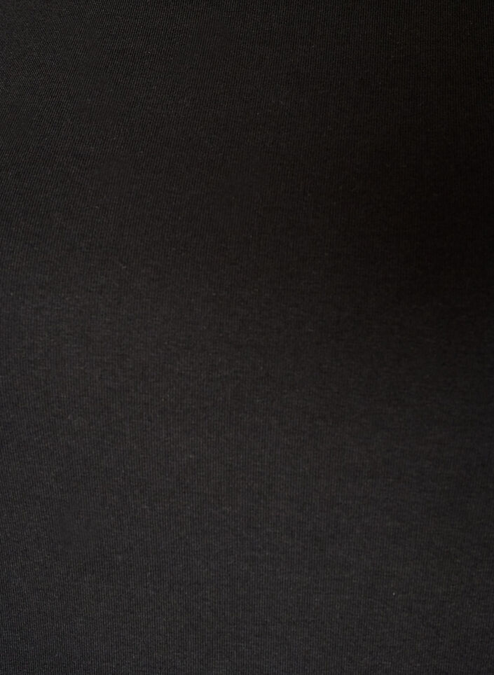 Basic T-shirt with boat neck and 3/4 sleeves, Black, Packshot image number 2
